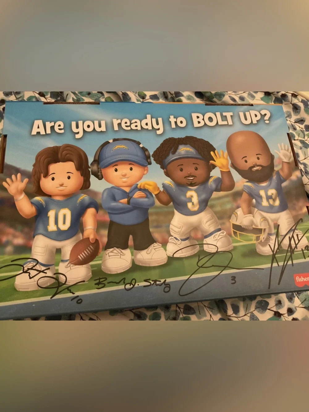 Fisher price little people LA chargers memorabilia